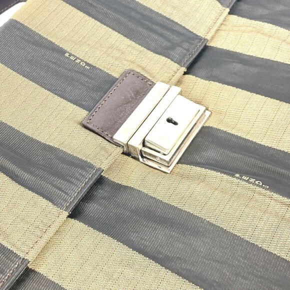 FENDI vintage Pecan Document Bag Briefcase Hand Bag Tote Bag Business bag - Picture 10 of 12